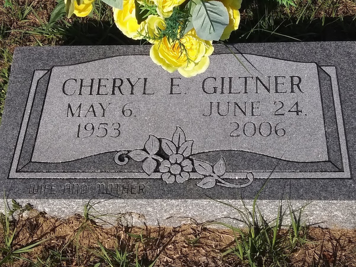 Headstone for Giltner, Cheryl